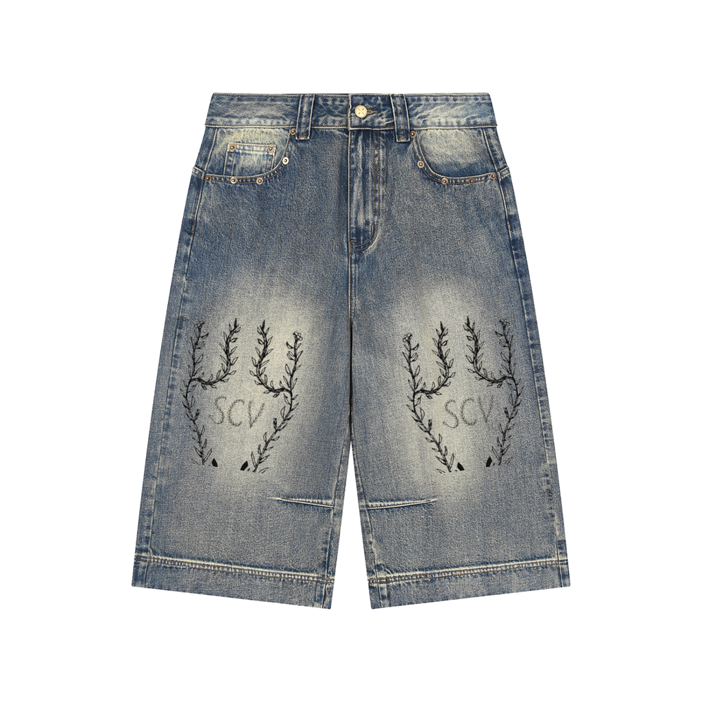 Vintage “SCV” Baggy Denim Shorts